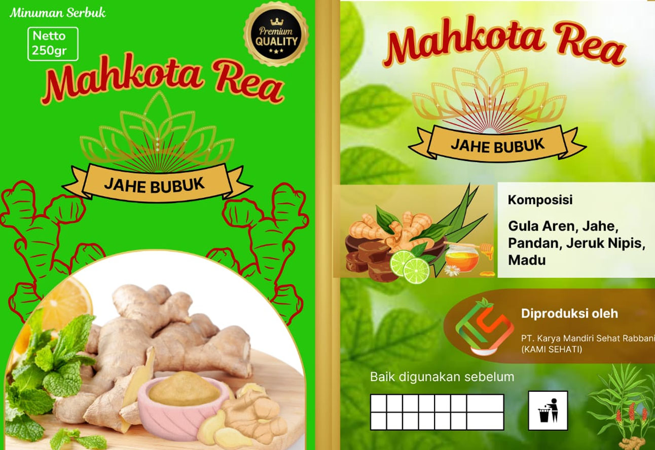 mahkota rea jahe bubuk